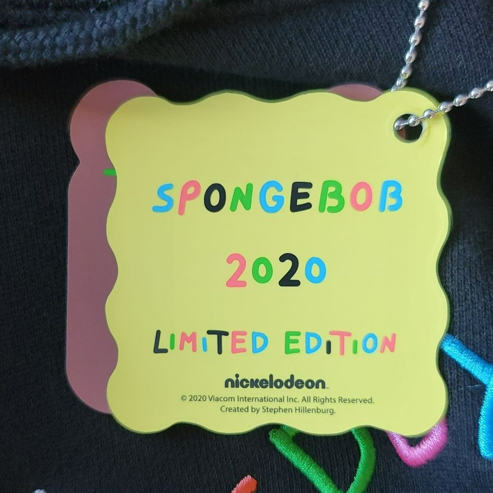NWT Teddy Fresh X SpongeBob SquarePants 2020 Limited Edition Black Hoodie Small - Picture 10 of 10
